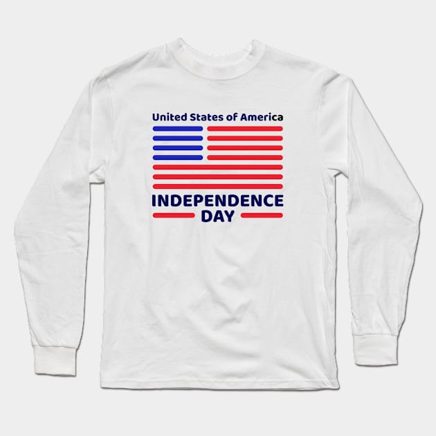 USA Independence Day Long Sleeve T-Shirt by VEKTORKITA